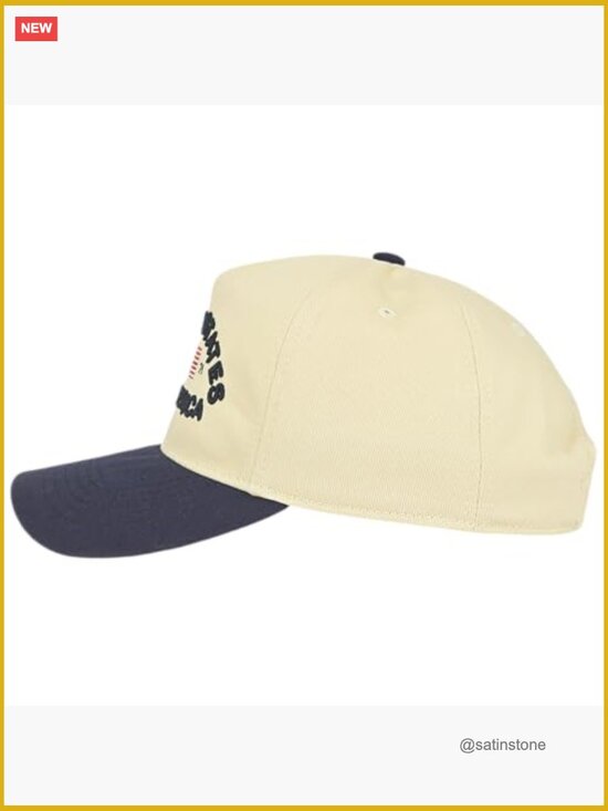 Cotton Snapback Hat Embroidered American Flag Vintage Trucker Style main image 5